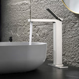 Single-Handle Bathroom Vessel Sink Faucet with Deck Plate