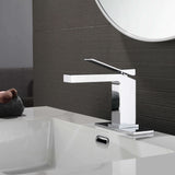 Contemporary Flat Spout Faucet for Deck Mount Sink
