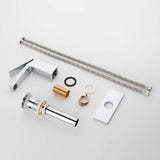 Contemporary Flat Spout Faucet for Deck Mount Sink