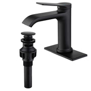 Single Handle Bathroom Basin Faucet with Pop-Up Drain and Deck Plate