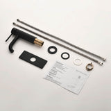 Functional Single-Handle Bathroom Sink Faucet with Cover Plate
