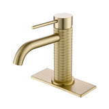 Functional Single-Handle Bathroom Sink Faucet with Cover Plate