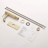 Functional Single-Handle Bathroom Sink Faucet with Cover Plate