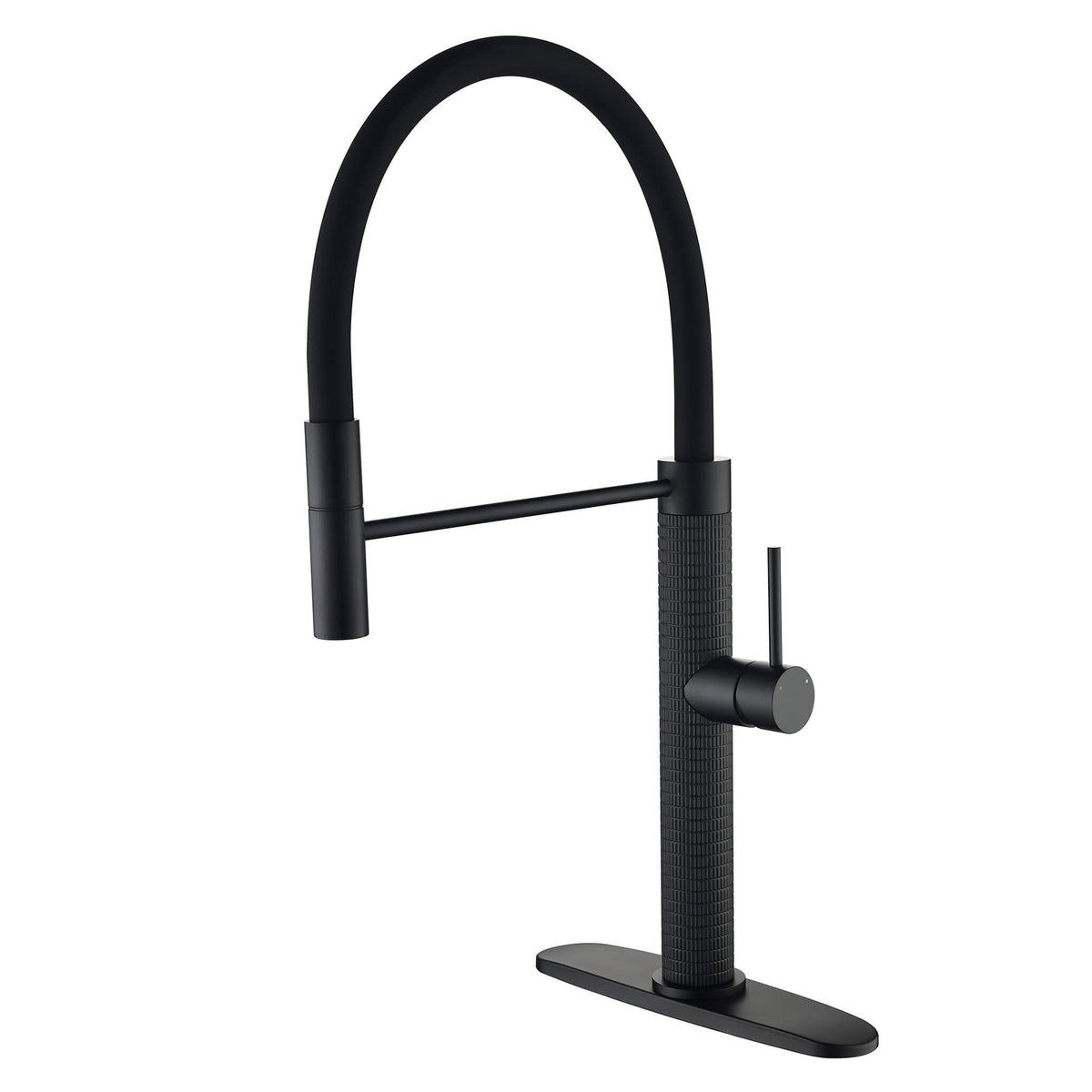 Single Handle Pull-Out Kitchen Faucet with 180° Swivel Spout Solid Brass