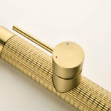 Single Handle Pull Out Kitchen Faucet with 180° Swivel Spout Solid Brass