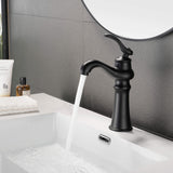 Vintage Single-Handle Bathroom Faucet for Hot and Cold Sink Control