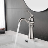 Vintage Single-Handle Bathroom Faucet for Hot and Cold Sink Control