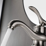 Vintage Single-Handle Bathroom Faucet for Hot and Cold Sink Control