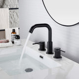 Widespread Basin Tap with Rotating Gooseneck Spout