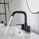 Widespread Basin Tap with Rotating Gooseneck Spout