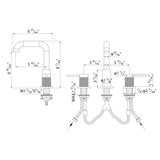 Widespread Basin Tap with Rotating Gooseneck Spout
