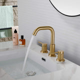 Widespread Basin Tap with Rotating Gooseneck Spout