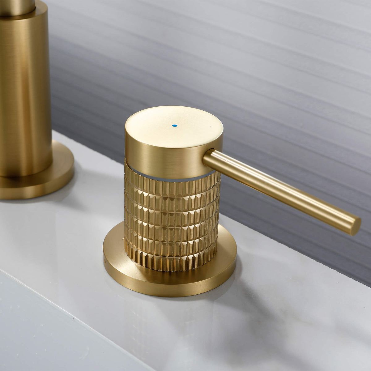 Widespread Basin Tap with Rotating Gooseneck Spout