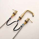 Widespread Basin Tap with Rotating Gooseneck Spout
