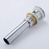 Bathroom Sink Pop-Up Drain with Overflow Polished Chrome Brass & Stainless Steel