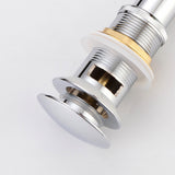 Bathroom Sink Pop-Up Drain with Overflow Polished Chrome Brass & Stainless Steel