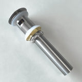 Bathroom Sink Pop-Up Drain with Overflow Polished Chrome Brass & Stainless Steel