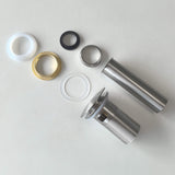 Bathroom Sink Pop-Up Drain with Overflow Polished Chrome Brass & Stainless Steel