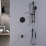 Tub and Shower Faucet Set with 3-Function Handheld Shower Height & Angle Adjustable
