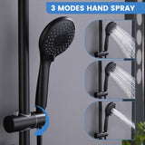 Tub and Shower Faucet Set with 3-Function Handheld Shower Height & Angle Adjustable