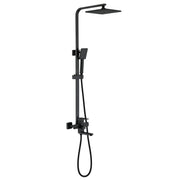 3-Function Shower System with Rainfall Head Handheld Shower and 180 Degree Folding Tub Spout