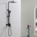 3-Function Shower System with Rainfall Head Handheld Shower and 180 Degree Folding Tub Spout