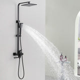 3-Function Shower System with Rainfall Head Handheld Shower and 180 Degree Folding Tub Spout