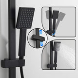 3-Function Shower System with Rainfall Head Handheld Shower and 180 Degree Folding Tub Spout