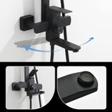 3-Function Shower System with Rainfall Head Handheld Shower and 180 Degree Folding Tub Spout