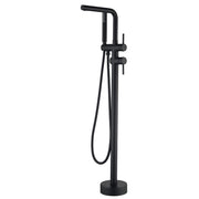Freestanding Tub Filler with Handheld Shower Floor Mount Bathtub Faucet