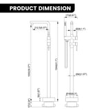 Freestanding Tub Filler with Handheld Shower Floor Mount Bathtub Faucet