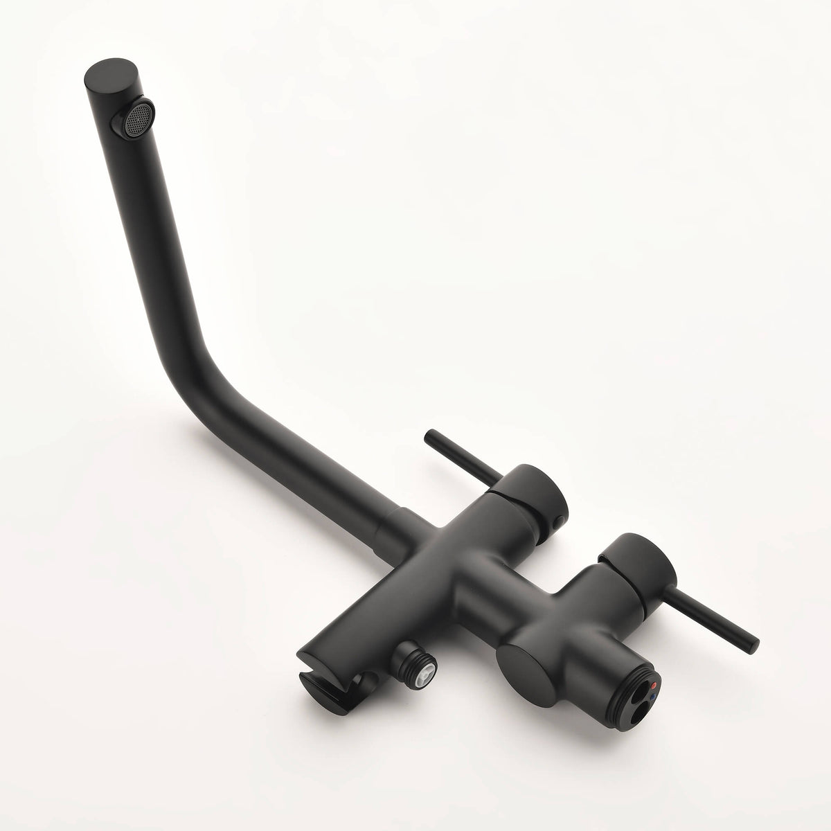 Freestanding Tub Filler with Handheld Shower Floor Mount Bathtub Faucet