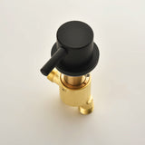 4-Hole Roman Tub Faucet with Hand Shower Deck-Mounted Bathtub Filler