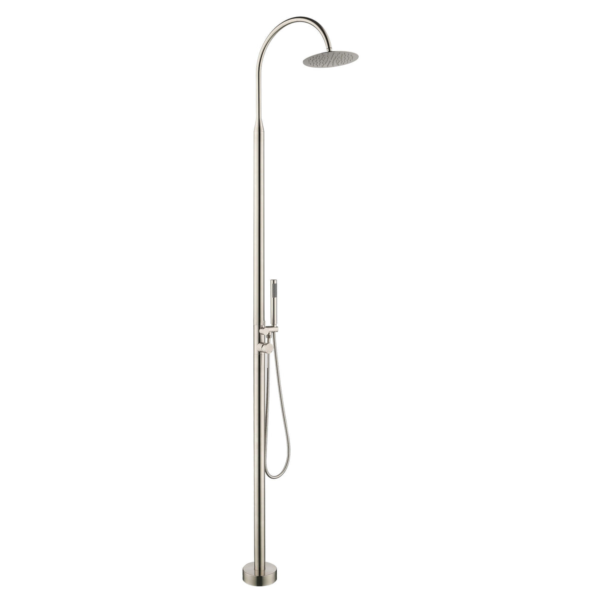 Freestanding 316 Stainless Steel Outdoor Shower with Rain Head and Hand Shower
