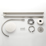 316 Stainless Steel Outdoor Shower Column Single-Function Freestanding Rain Shower for Pool, Garden & Beach