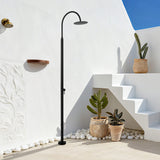 316 Stainless Steel Outdoor Shower Column Single-Function Freestanding Rain Shower for Pool, Garden & Beach