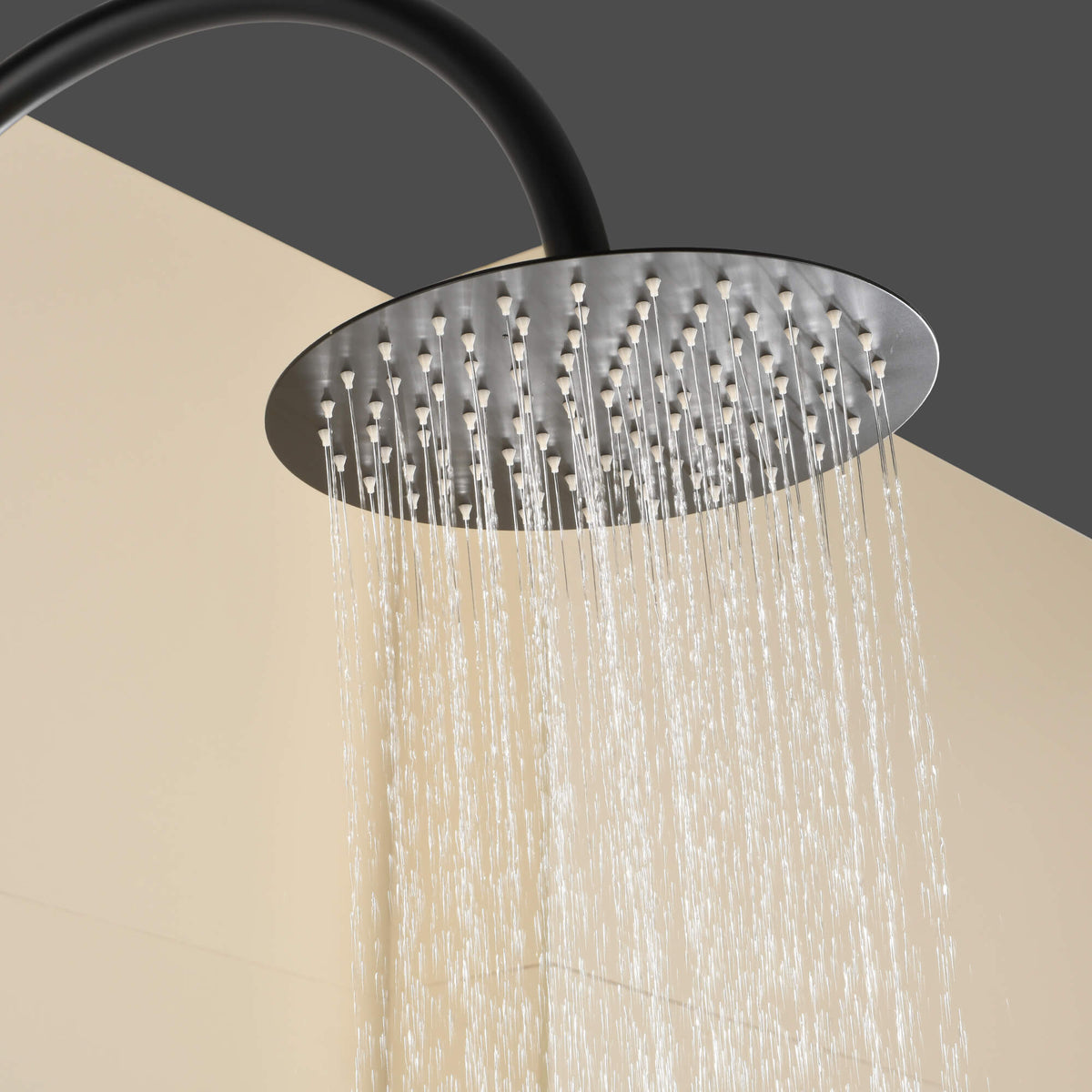 316 Stainless Steel Outdoor Shower Column Single-Function Freestanding Rain Shower for Pool, Garden & Beach
