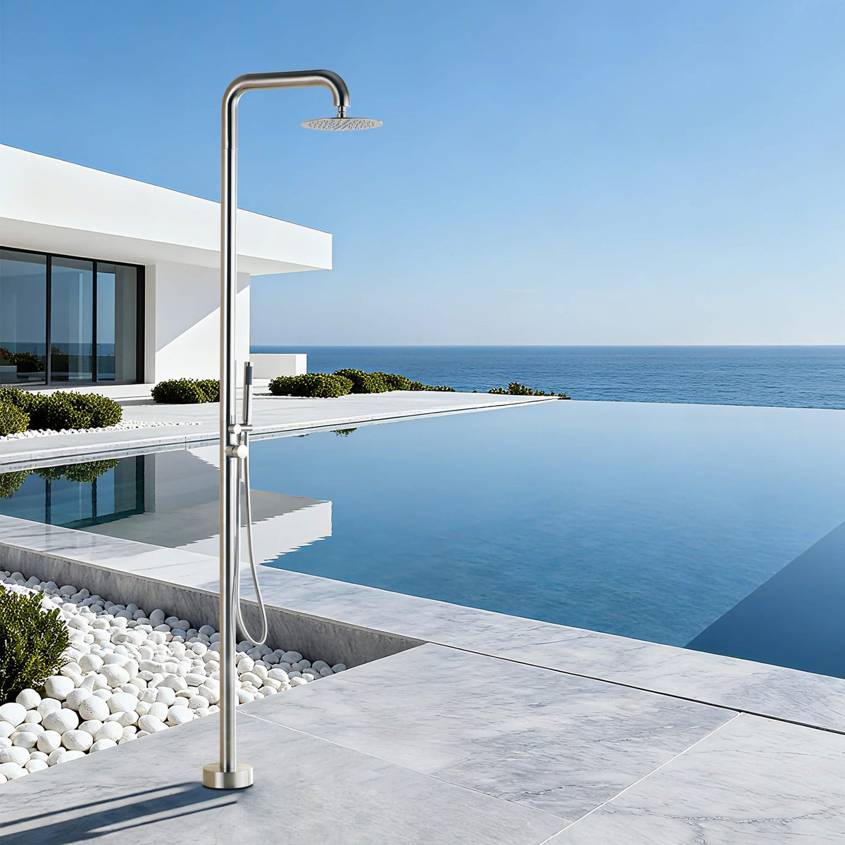 Luxury 316 Stainless Steel Outdoor Shower Column with Rain Head & Hand Shower