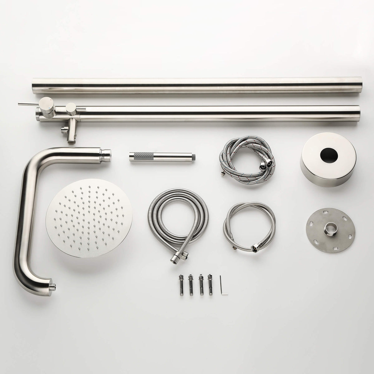 Luxury 316 Stainless Steel Outdoor Shower Column with Rain Head & Hand Shower