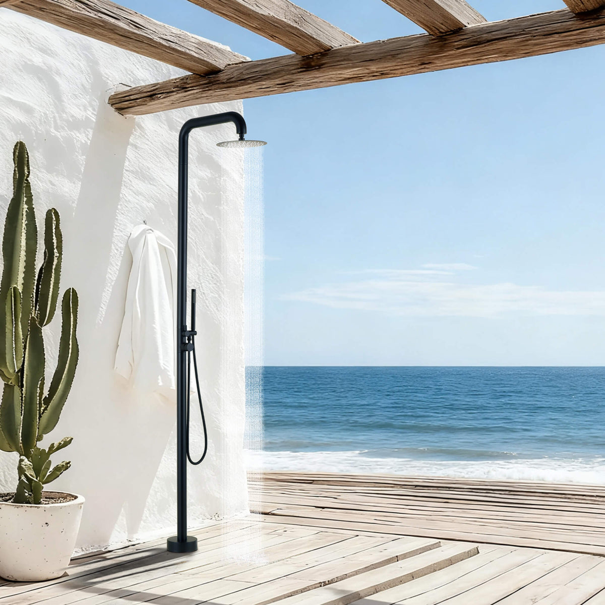Luxury 316 Stainless Steel Outdoor Shower Column with Rain Head & Hand Shower