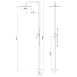 Luxury 316 Stainless Steel Outdoor Shower Column with Rain Head & Hand Shower