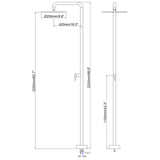 316 Stainless Steel Outdoor Shower Single-Function Durable Pool and Garden Shower