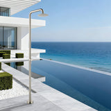 316 Stainless Steel Outdoor Shower Single-Function Durable Pool and Garden Shower