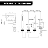 4-Hole Roman Tub Filler with Hand Shower Deck-Mounted Bathtub Faucet