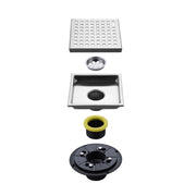 6-Inch Shower Drain with Removable Grid and Flange