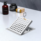 6" Shower Drain with Removable Grid and Flange