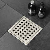 6" Shower Drain with Removable Grid and Flange