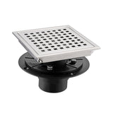 6" Shower Drain with Removable Grid and Flange