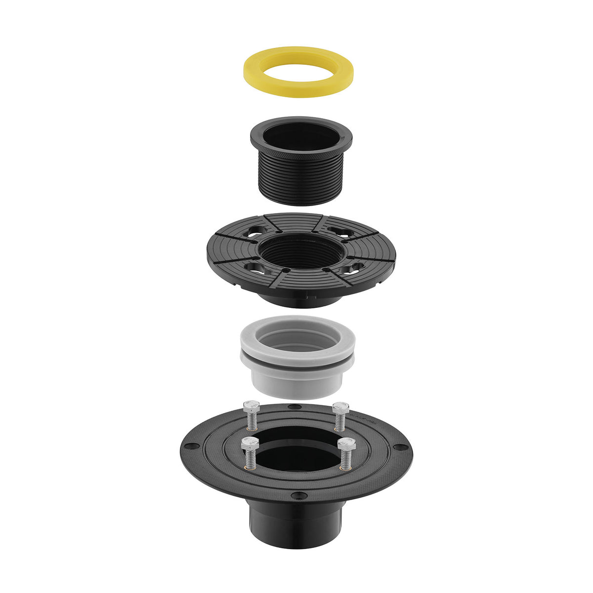 6-Inch Shower Drain with Removable Grid and Flange