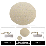 Wall Mount Rainfall Bathtub Shower System with Tub Spout Brushed Gold JK0299